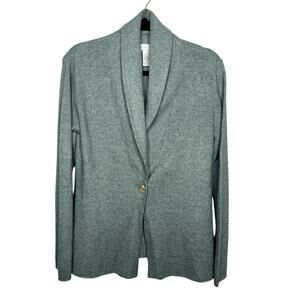 TWEEDS / sage green lambswool rabbit hair cashmere blend cardigan sweater / S